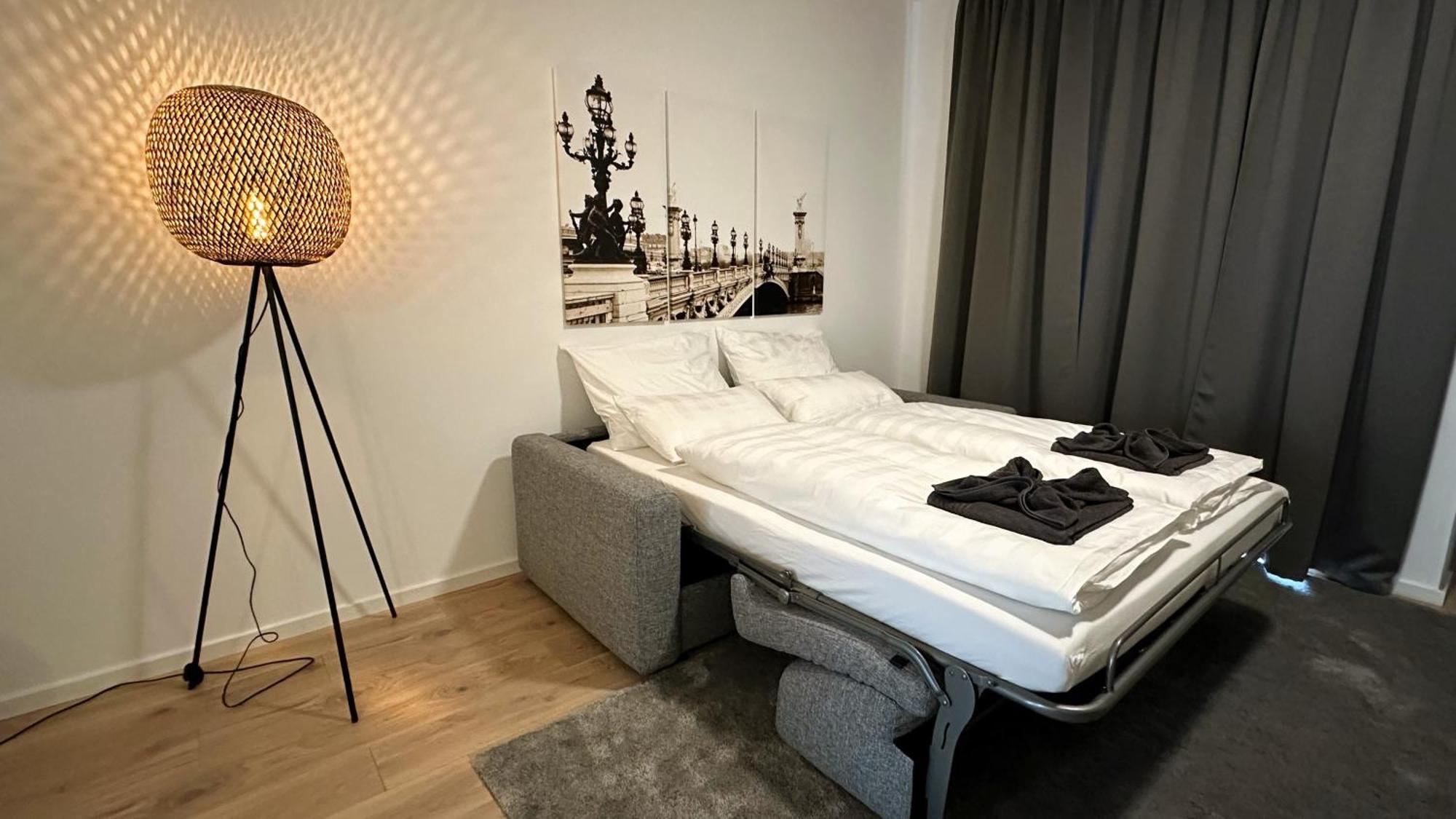 Bohnapartments - Nordkap-Suiten - Gratis Parkplatz - Moderner Neubau - Erdgeschoss - Fussbodenheizung Ерфурт Стая снимка