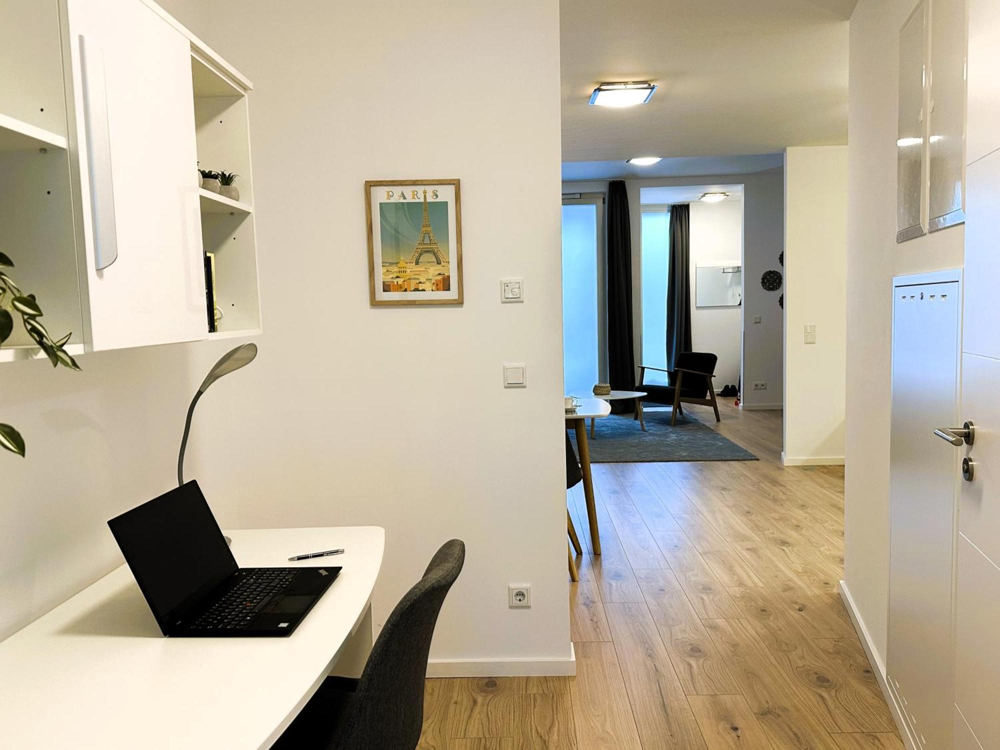 Bohnapartments - Nordkap-Suiten - Gratis Parkplatz - Moderner Neubau - Erdgeschoss - Fussbodenheizung Ерфурт Стая снимка