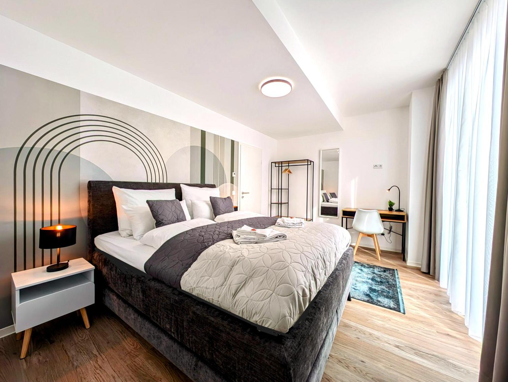 Bohnapartments - Nordkap-Suiten - Gratis Parkplatz - Moderner Neubau - Erdgeschoss - Fussbodenheizung Ерфурт Екстериор снимка