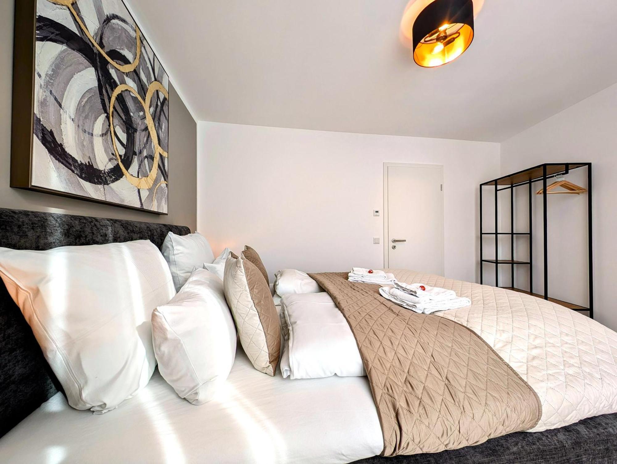 Bohnapartments - Nordkap-Suiten - Gratis Parkplatz - Moderner Neubau - Erdgeschoss - Fussbodenheizung Ерфурт Стая снимка