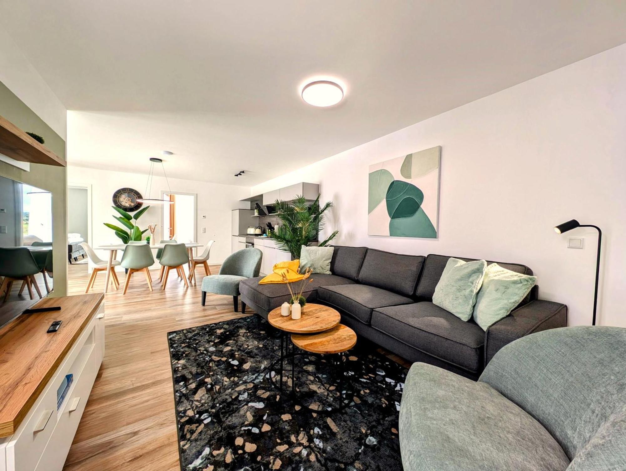 Bohnapartments - Nordkap-Suiten - Gratis Parkplatz - Moderner Neubau - Erdgeschoss - Fussbodenheizung Ерфурт Екстериор снимка