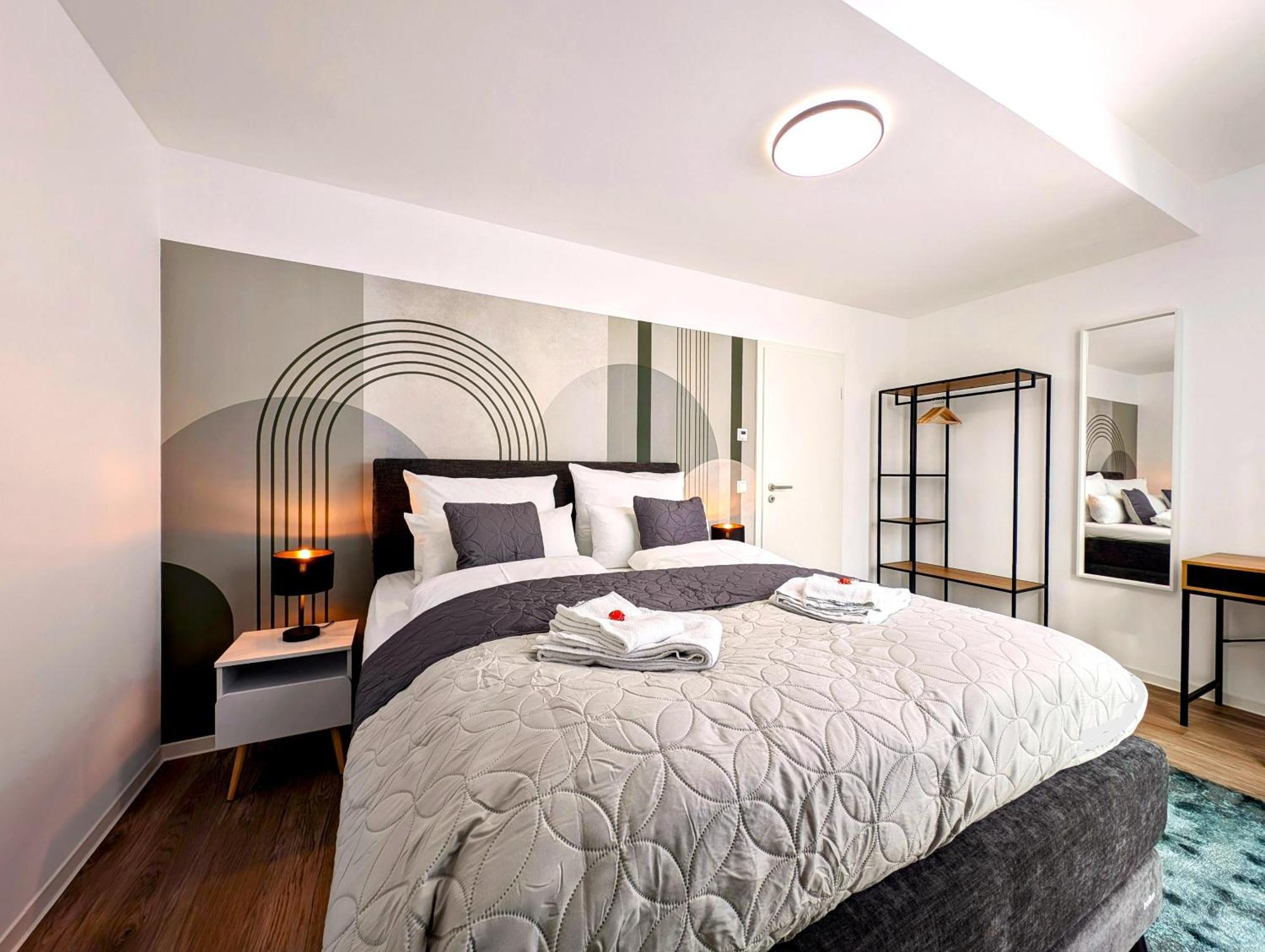 Bohnapartments - Nordkap-Suiten - Gratis Parkplatz - Moderner Neubau - Erdgeschoss - Fussbodenheizung Ерфурт Екстериор снимка