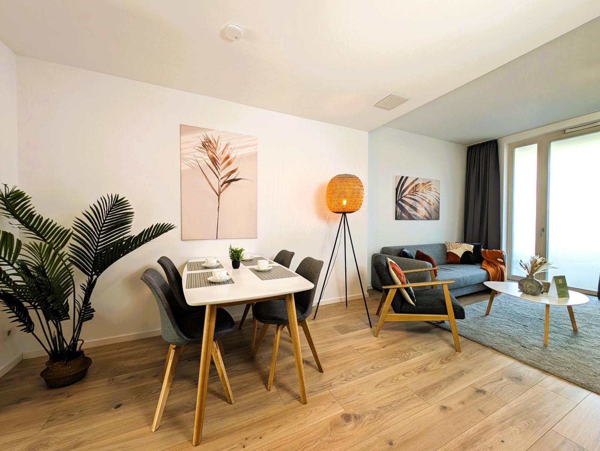 Bohnapartments - Nordkap-Suiten - Gratis Parkplatz - Moderner Neubau - Erdgeschoss - Fussbodenheizung Ерфурт Екстериор снимка